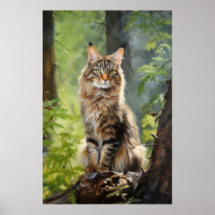 Maine Coon cat Poster