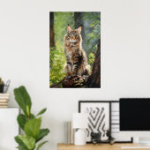 Maine Coon cat Poster (Thuiskantoor)