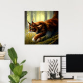 Maine Coon Cat Poster (Thuiskantoor)