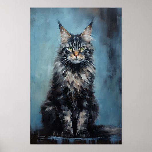 Maine Coon cat Poster (Voorkant)