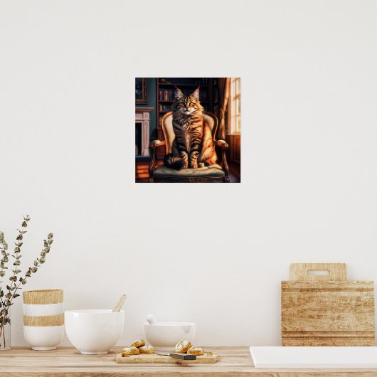 Maine Coon Cat Poster (Keuken)