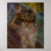 Maine Coon Cat - Rechthoekige kunst Poster (Voorkant)