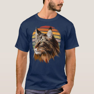 Maine Coon Cat  Retro T-shirt