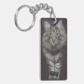 Maine Coon Cat Sleutelhanger (Voorkant Links)