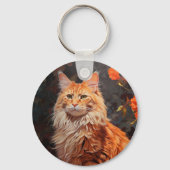 Maine Coon cat Sleutelhanger (Voorkant)