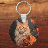 Maine Coon cat Sleutelhanger (Voorkant)
