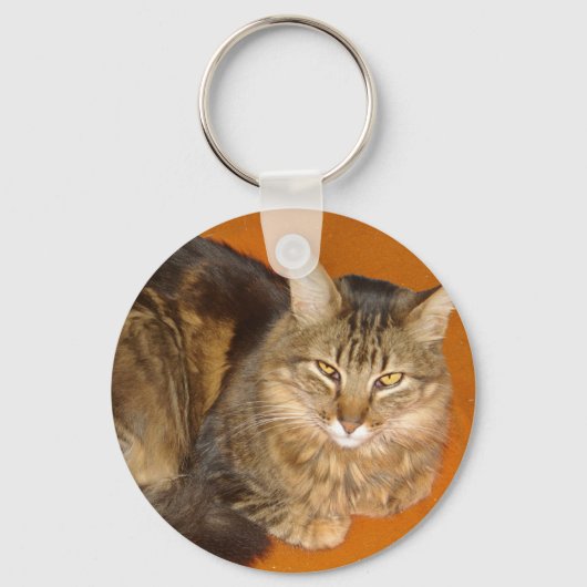 Maine Coon Cat Sleutelhanger (Voorkant)