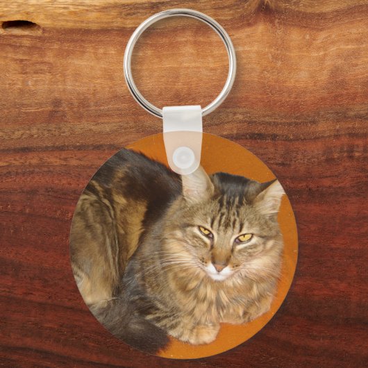 Maine Coon Cat Sleutelhanger (Voorkant)