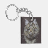 Maine Coon Cat Sleutelhanger (Voorkant Links)