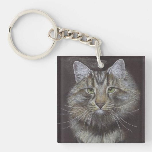 Maine Coon Cat Sleutelhanger (Voorkant)