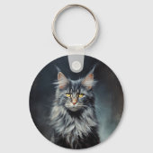 Maine Coon cat Sleutelhanger (Voorkant)