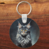Maine Coon cat Sleutelhanger (Voorkant)