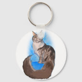 MAINE Coon Cat Sleutelhanger (Voorkant)