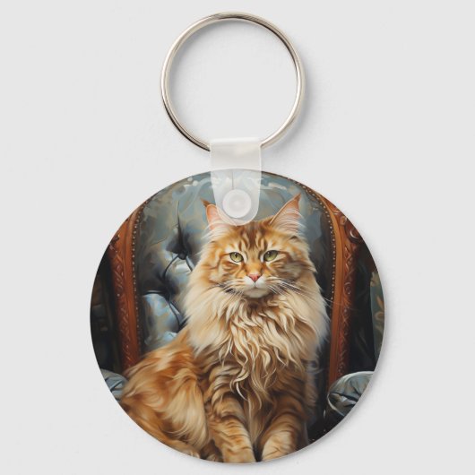 Maine Coon cat Sleutelhanger (Voorkant)