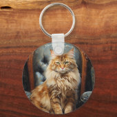 Maine Coon cat Sleutelhanger (Voorkant)