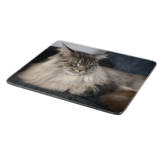 Maine Coon Cat Snijplank (Hoek)