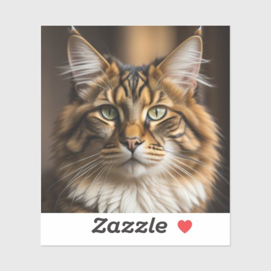Maine Coon Cat Sticker (Vel)
