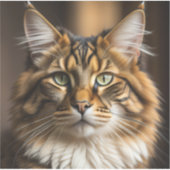 Maine Coon Cat Sticker (Voorkant)
