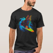 Maine Coon Cat Surfing T-shirt (Voorkant)