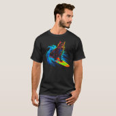 Maine Coon Cat Surfing T-shirt (Voorkant volledig)