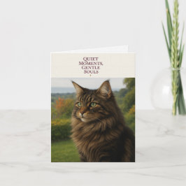 Maine Coon Cat Sympathy Card | Quiet Moments Feestdagen Kaart