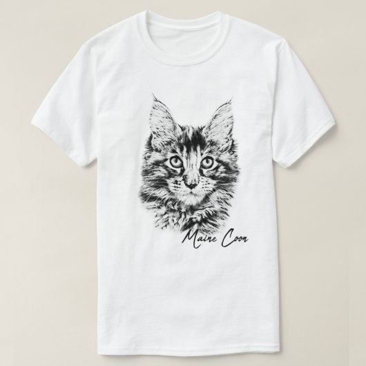 Maine Coon Cat T-shirt (Design voorkant)
