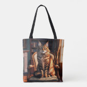 Maine Coon Cat Tote Bag (Achterkant)
