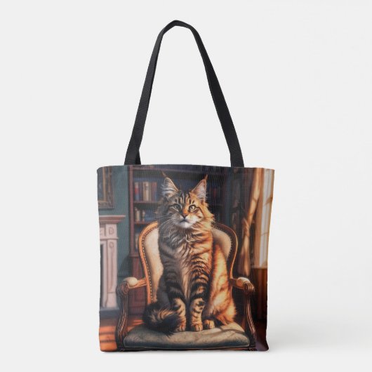 Maine Coon Cat Tote Bag (Achterkant)