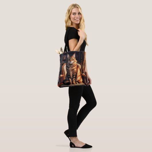 Maine Coon Cat Tote Bag (Op model)