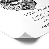 Maine Coon Cat Trouwhandtekening Drink Teken Poster (Hoek)