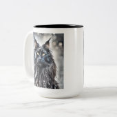 Maine Coon Cat Tweekleurige Koffiemok (Voorkant links)