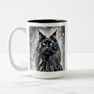 Maine Coon Cat Tweekleurige Koffiemok