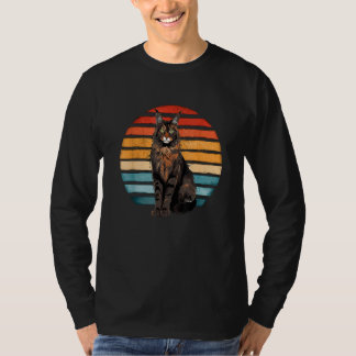 Maine Coon Cat Vintage Sunset Retro Kitten Cat Own T-shirt