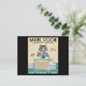 Maine Coon Cat Wasmachine Bedrijf 2 Briefkaart (Staand voorkant)
