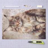 Maine Coon Cat Waterverf Tissuepapier (Craft)