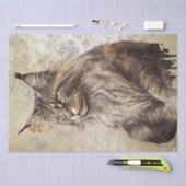 Maine Coon Cat Waterverf Tissuepapier (Craft)