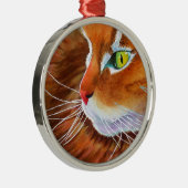 Maine Coon Cat Whiskers Metalen Ornament (Rechts)