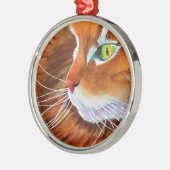 Maine Coon Cat Whiskers Metalen Ornament (Links)
