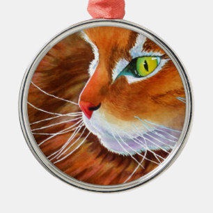 Maine Coon Cat Whiskers Metalen Ornament