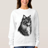 Maine Coon Cat Women's Sweatshirt (Voorkant)