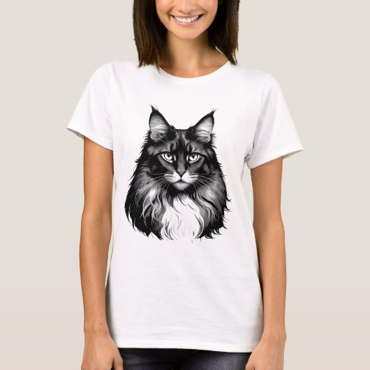 Maine Coon Cat Women's T-Shirt (Voorkant)