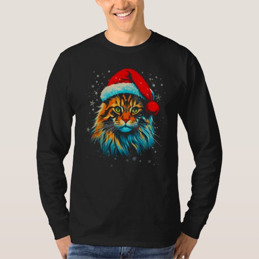 Maine Coon Cat Xmas T-shirt (Voorkant)
