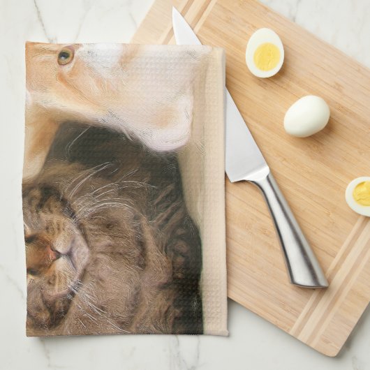 Maine Coon Cats Theedoek (Quarter Fold)