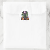 Maine Coon Cauldron - Spooky Halloween Cat Ronde Sticker (Tas)