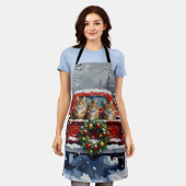 Maine Coon Christmas Red Truck Holiday Schort (Gedragen)