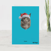 Maine Coon Christmas Stocking Feestdagen Kaart (Achterkant)