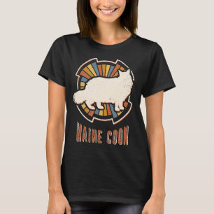 Maine Coon Classic Retro Animal Love T-shirt