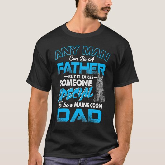 Maine Coon Dad Cat Vaderdag Cadeaus T-shirt (Voorkant)