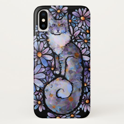 Maine Coon Dilute Calico Cat Paars Case-Mate iPhone Case (Achterkant)