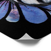 Maine Coon Dilute Calico Cat Paars Daisy Poster (Hoek)